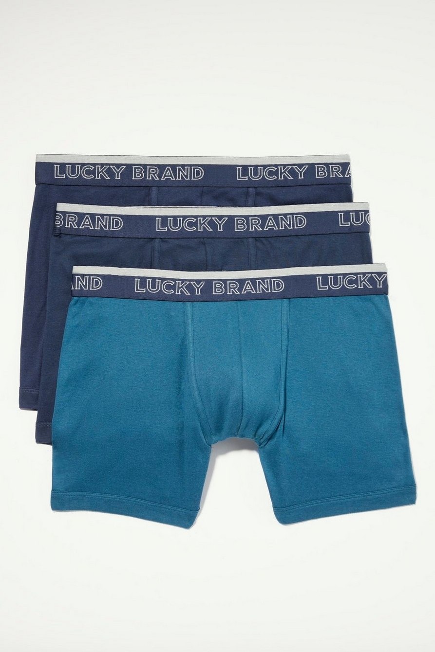 Lucky Brand Men's Stretch Boxer Briefs 3 Pack XL