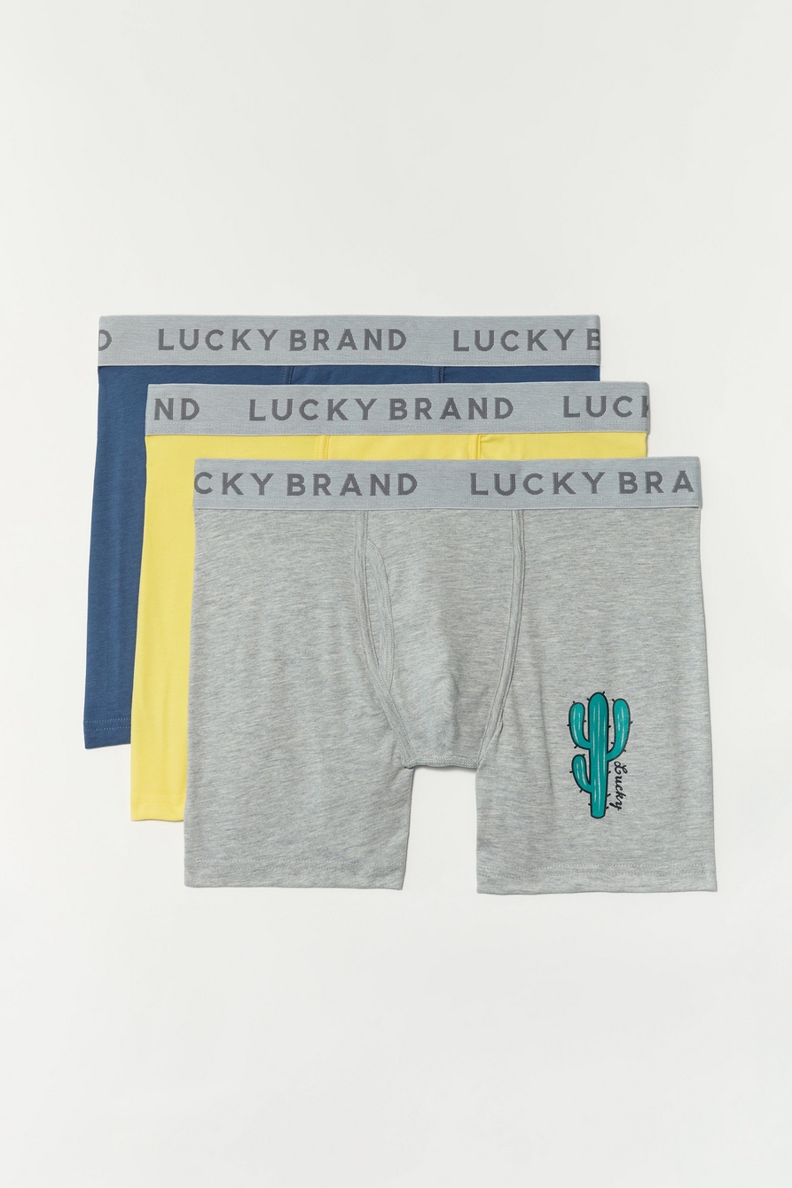 Lucky Brand, Underwear & Socks, Lucky Brand Skull Cocktails Multi Boxer  Briefs 3 Pack