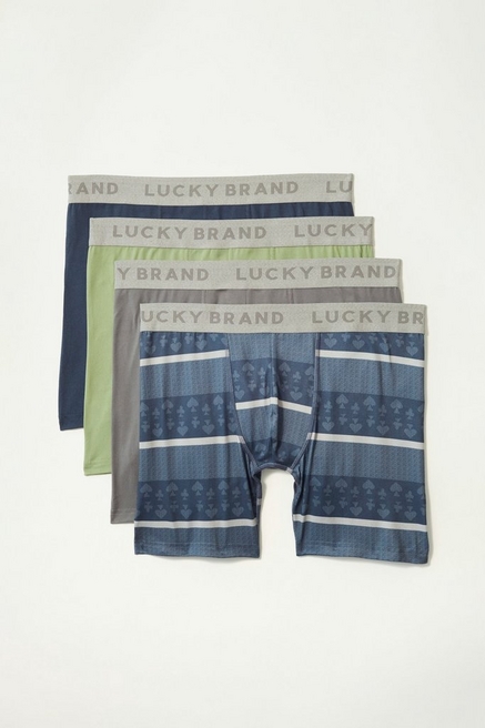Lucky Brand Men's Underwear - Classic Knit Boxers (6 Pack), Size Small,  Charcoal HeatherJet Black PrintLoden Green at  Men's Clothing store