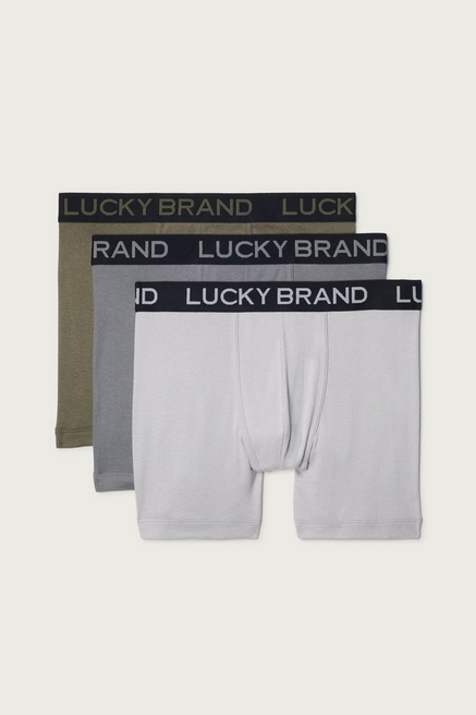 Lucky Brand Men's Underwear - Classic Boxer Briefs (3 Pack), Size Small,  Black/Print/Heather Grey at  Men's Clothing store