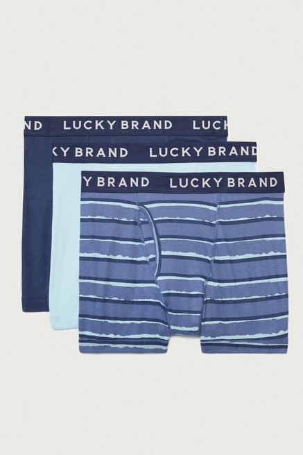 Lucky Brand Men's 100% Cotton Knit Boxers 