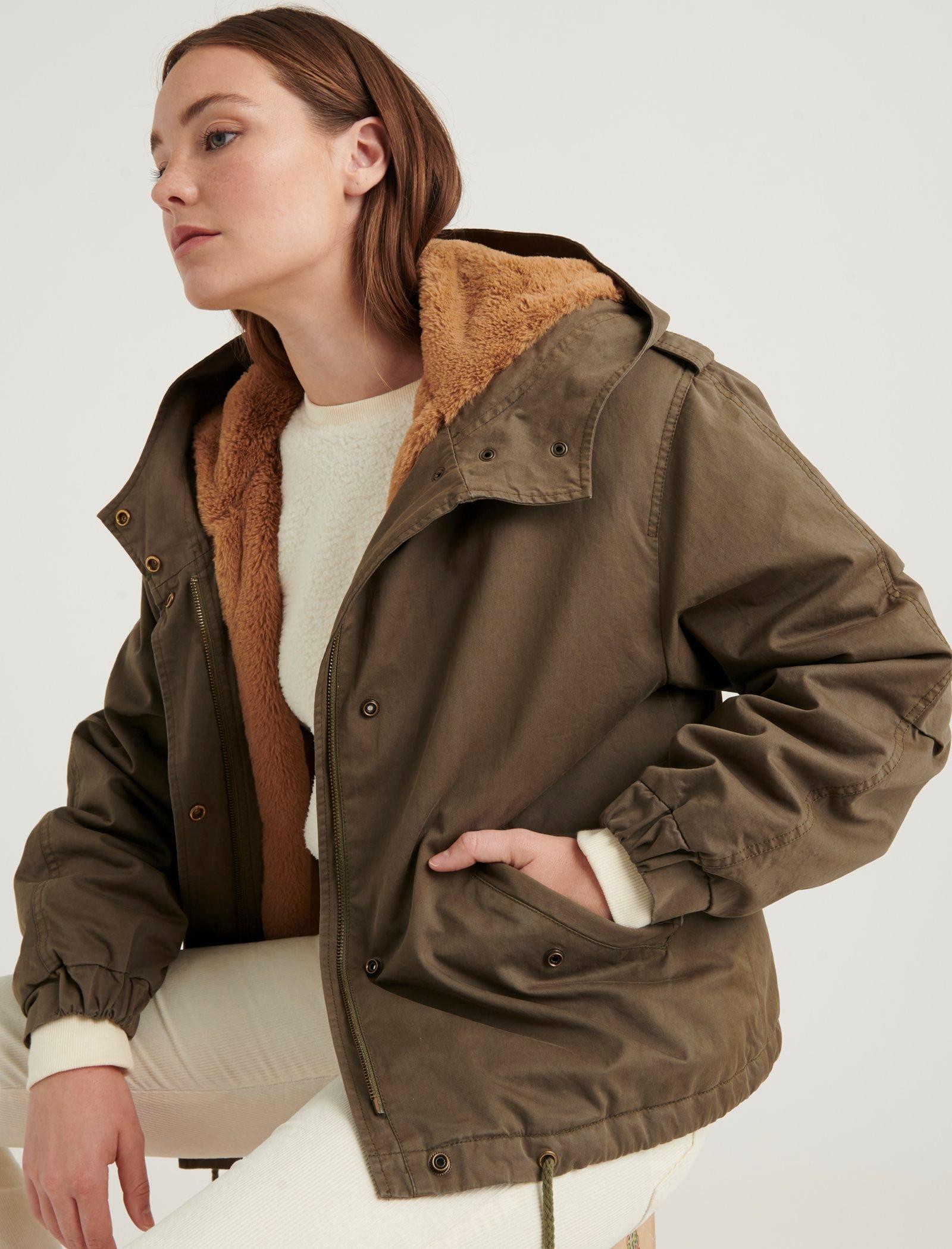 lucky brand faux fur lined parka