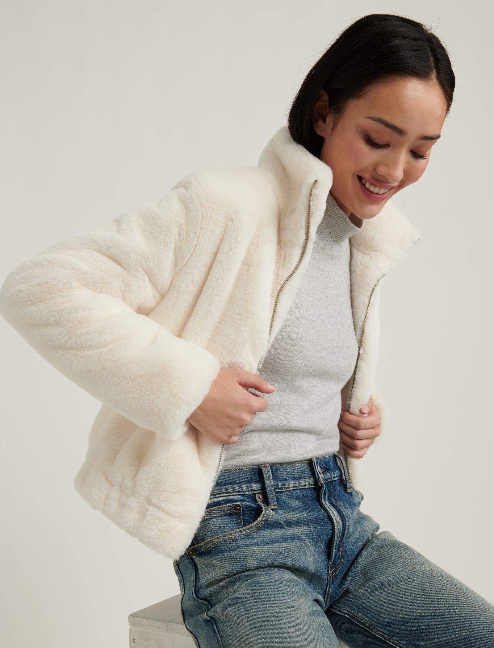 Lucky Brand Faux Fur Fleece Jackets for Women