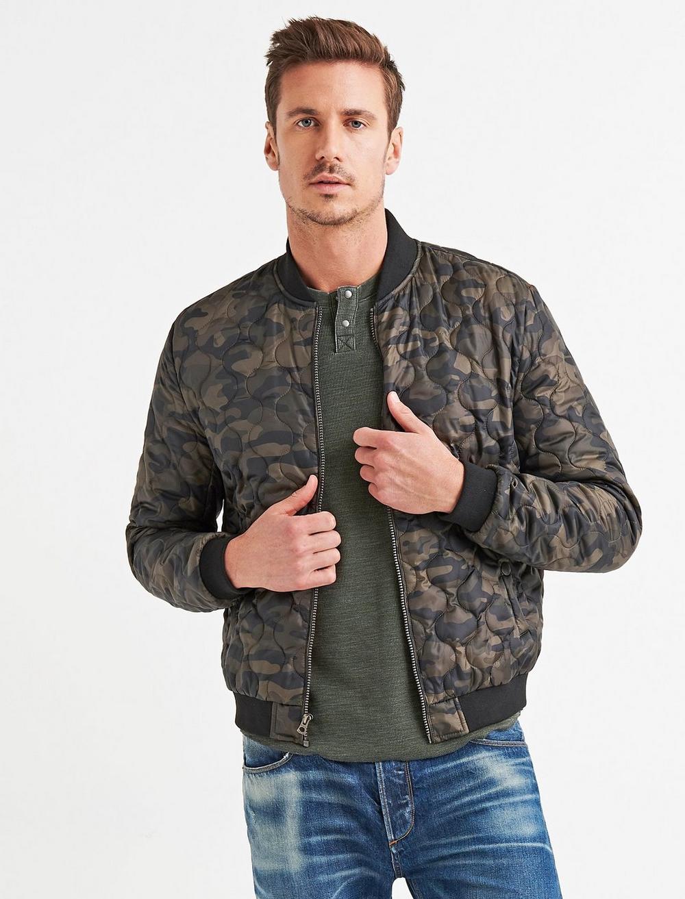 CAMO QUILTED BOMBER | Lucky Brand