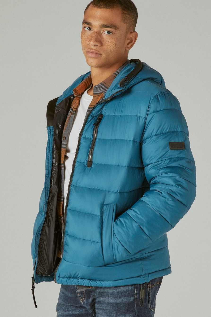 NYLON HOODED QUILTED PUFFER JACKET, image 3