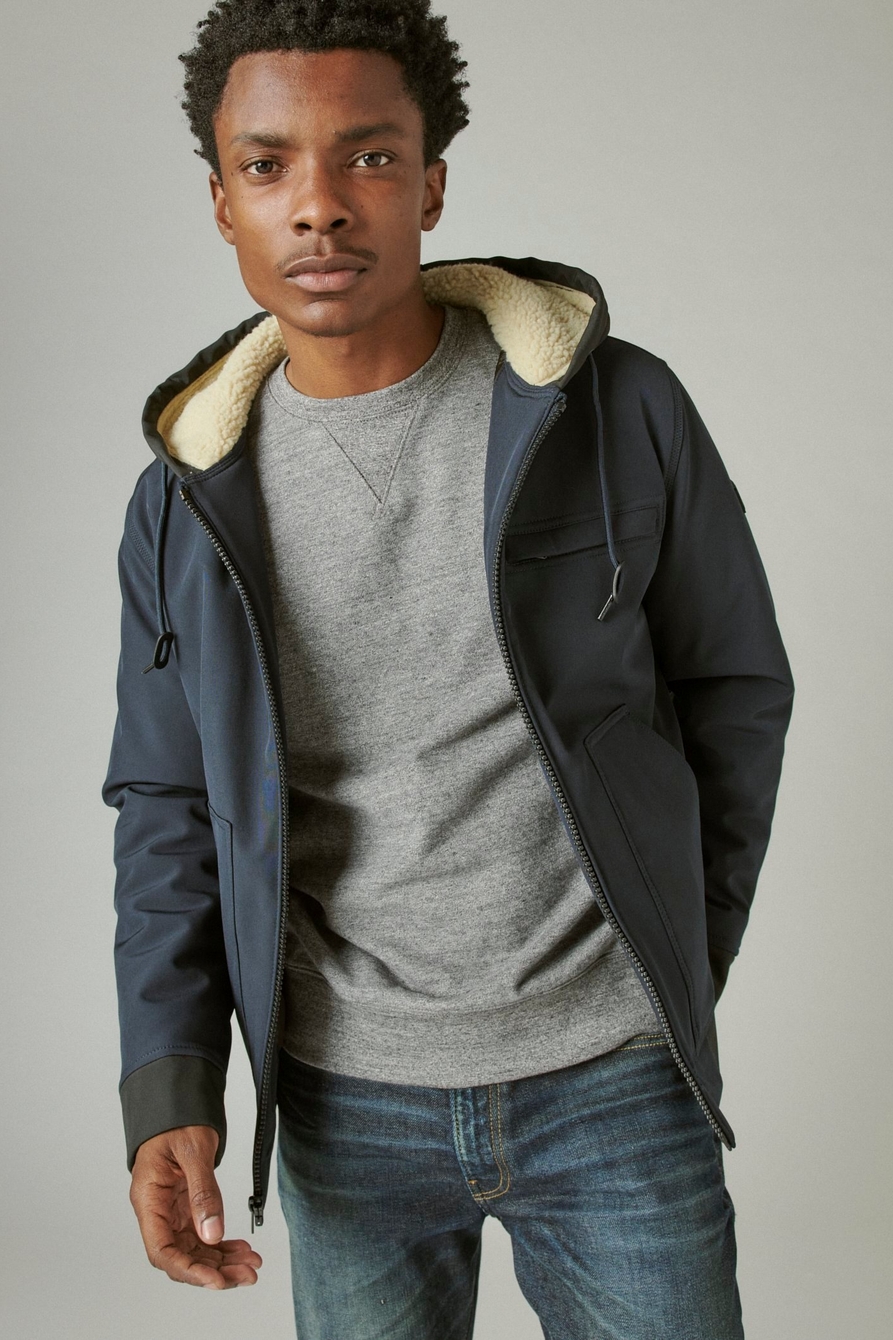 SHERPA LINED HOODED BOMBER, image 1