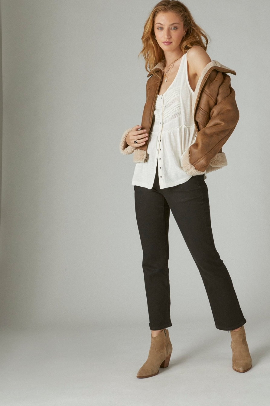 SUEDE FAUX SHEARLING JACKET, image 4