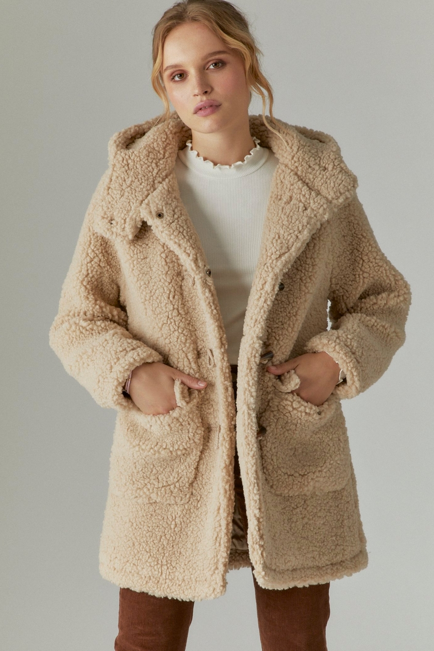 Lucky Brand Faux Fur Leopard Print Jacket – L 