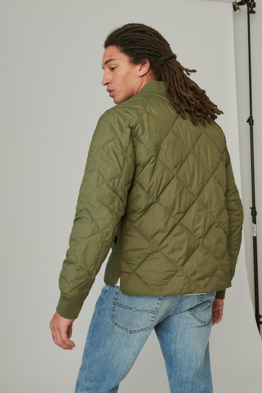 NYLON QUILTED PUFFER BOMBER, image 3