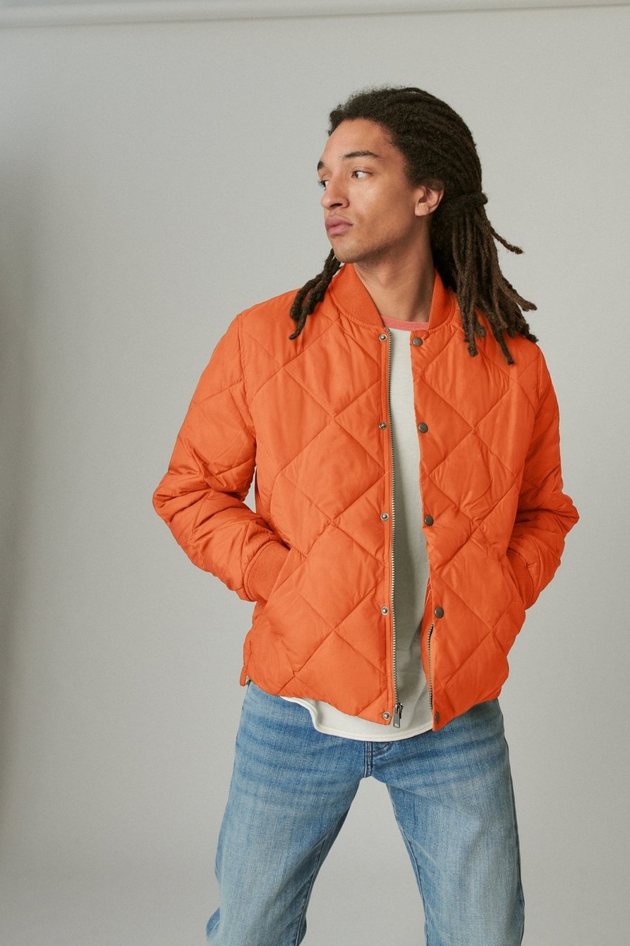 NYLON QUILTED PUFFER BOMBER, image 1