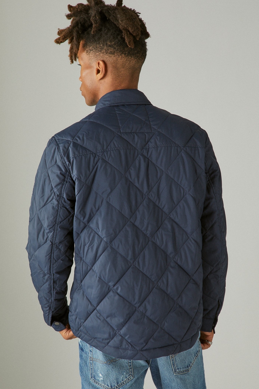 NYLON QUILTED PUFFER SHIRT JACKET, image 3