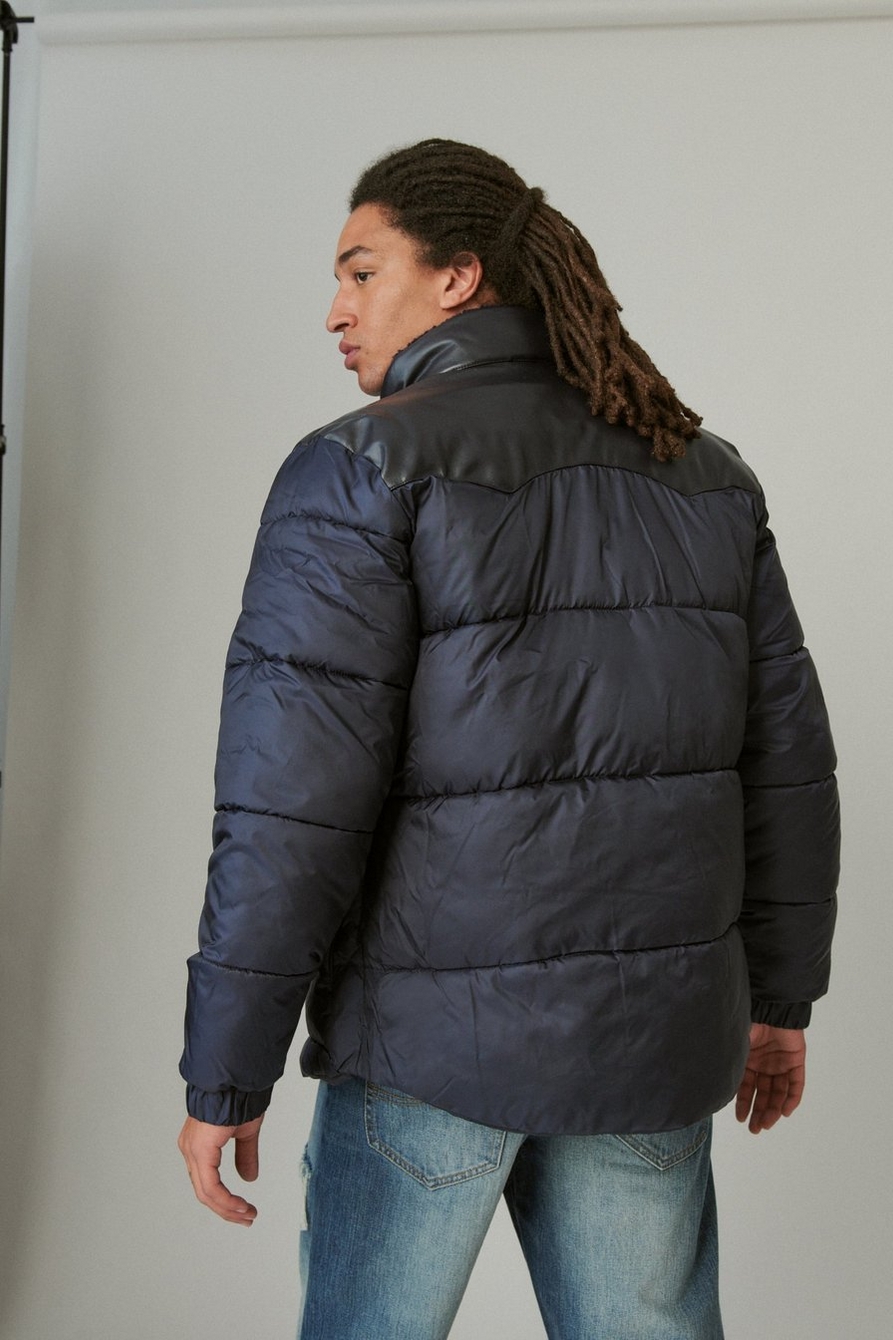 WESTERN MIXED MEDIA QUILTED PUFFER JACKET, image 2