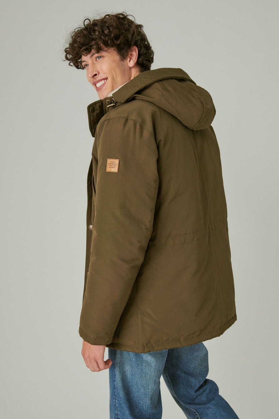 FAUX SHEARLING LINED HOODED PARKA, image 4