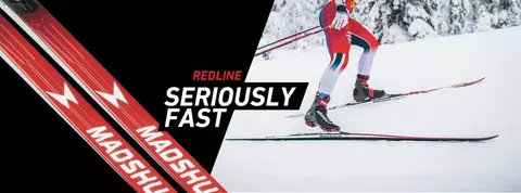 clp banner madshus red skis