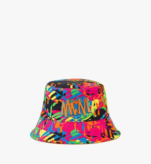 Reversible Cubic Camouflage Print Bucket Hat