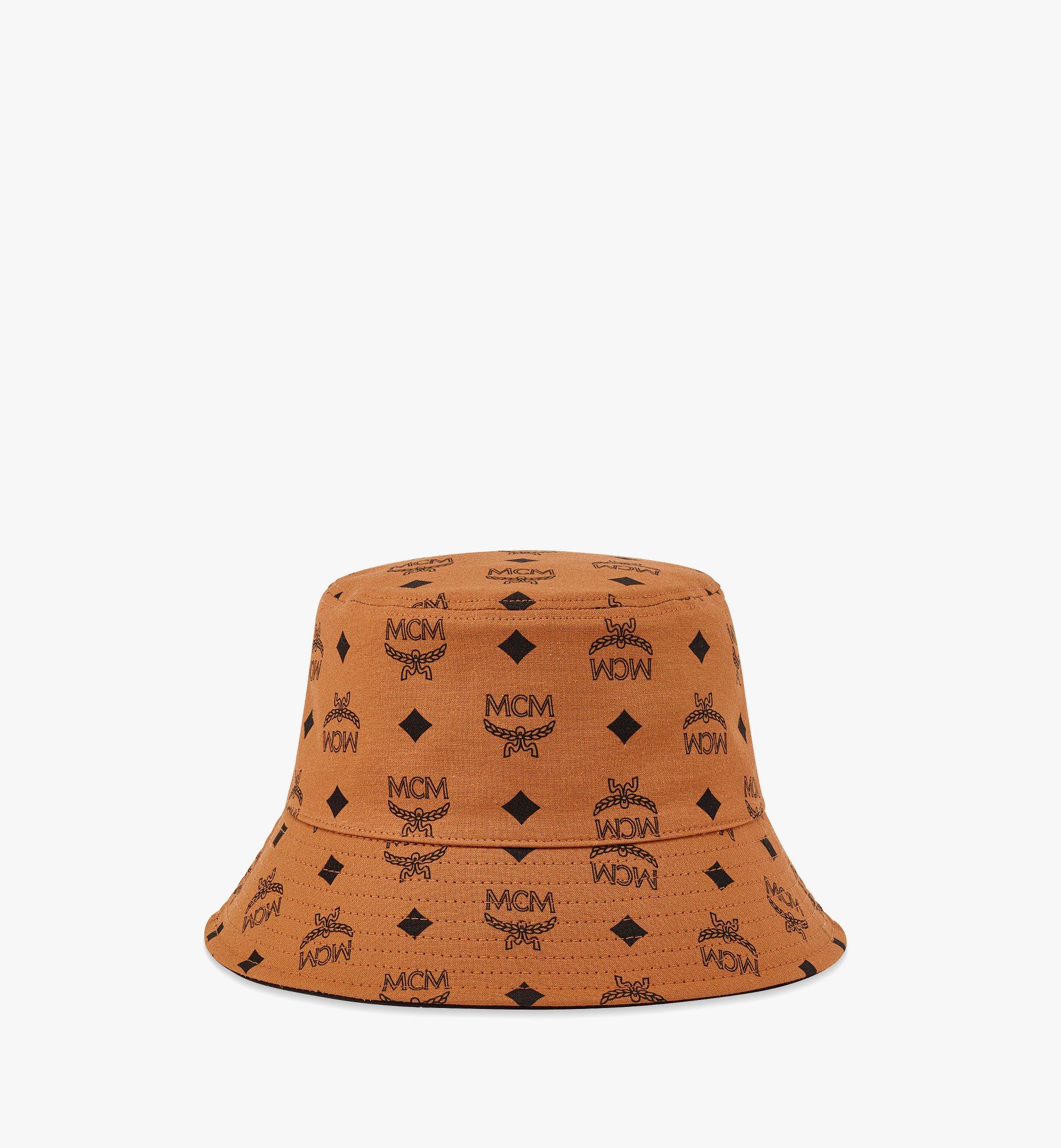 Wendbarer Anglerhut aus Baumwolle mit Monogramm-Print
