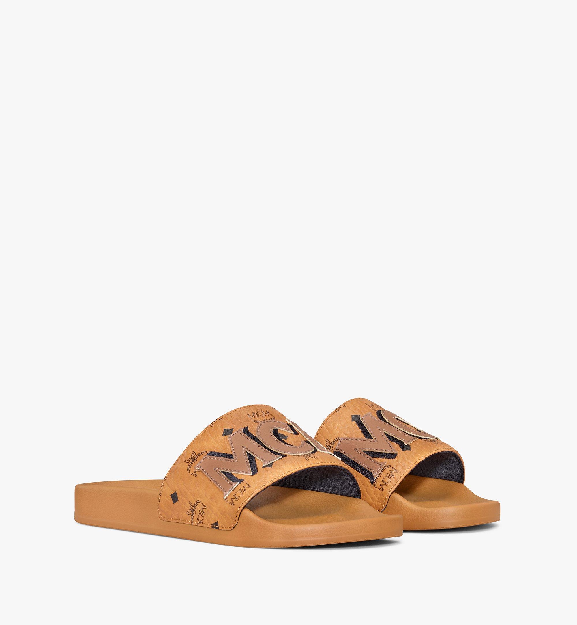 36 IT Women's MCM Monogram Slides Cognac | MCM® SG