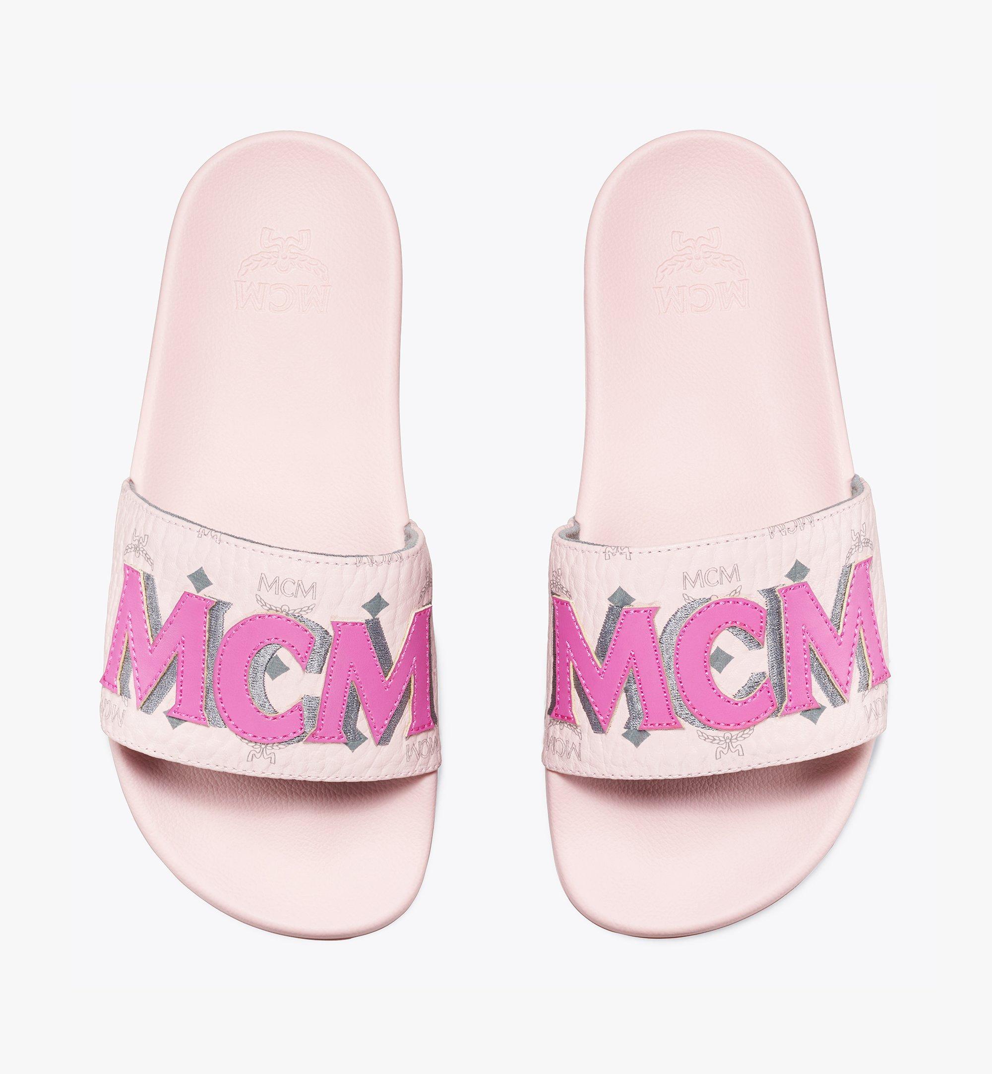 36 IT Women's MCM Monogram Slides Pink | MCM® SG