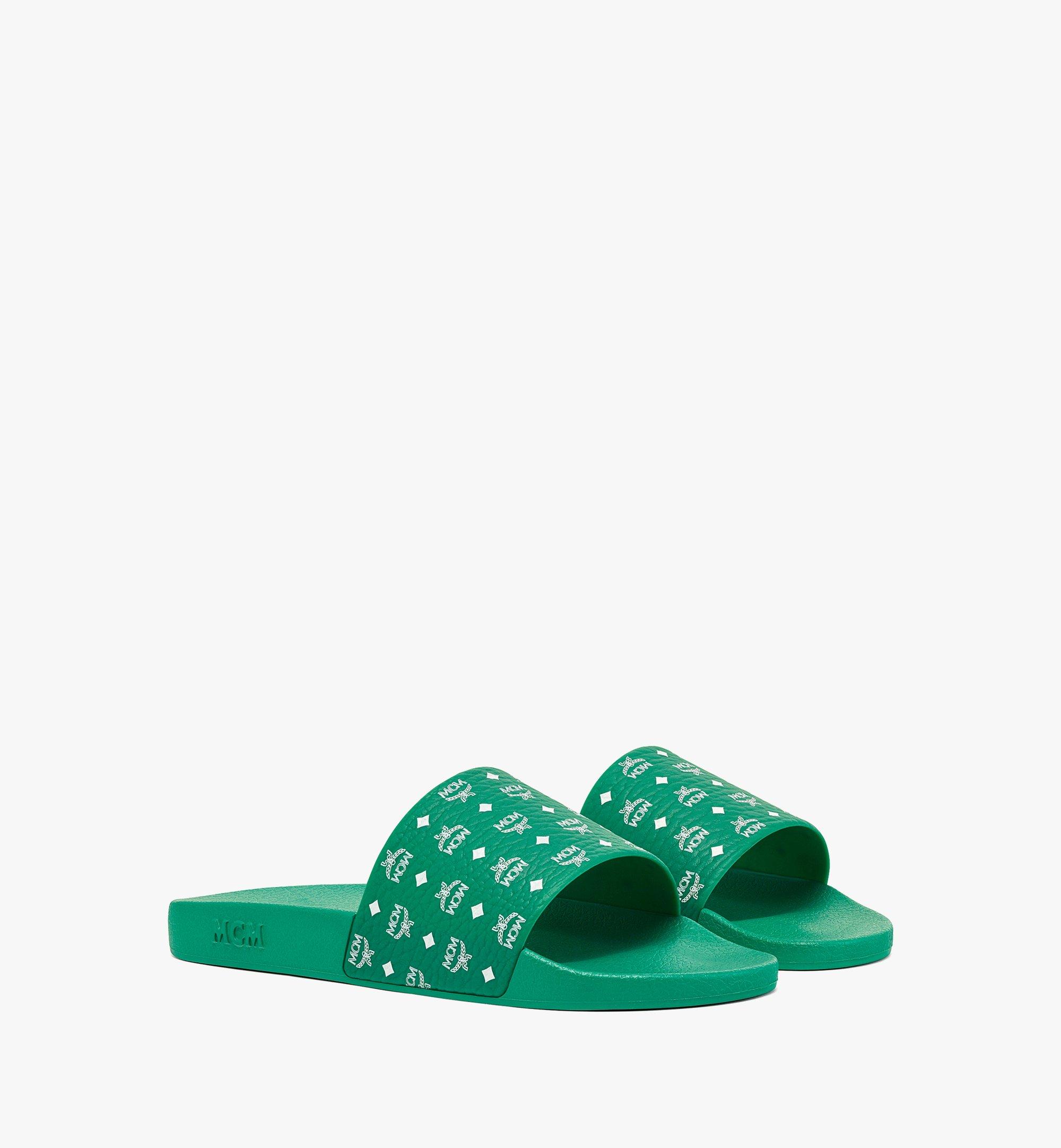 Monogram Print Rubber Slides