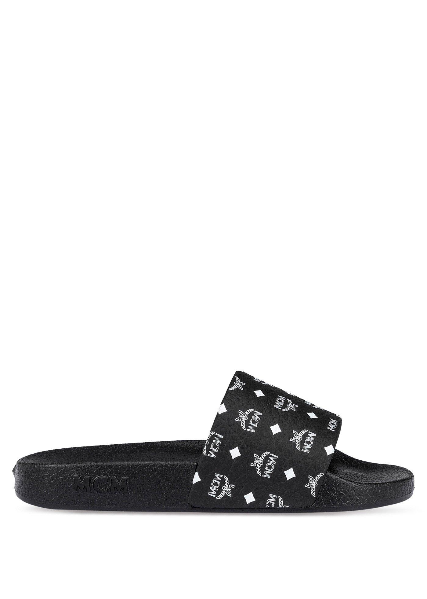 Claquettes en caoutchouc monogrammé pour femme