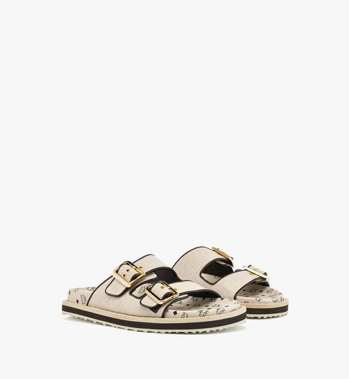 Sandalen in Linen Leather Mix