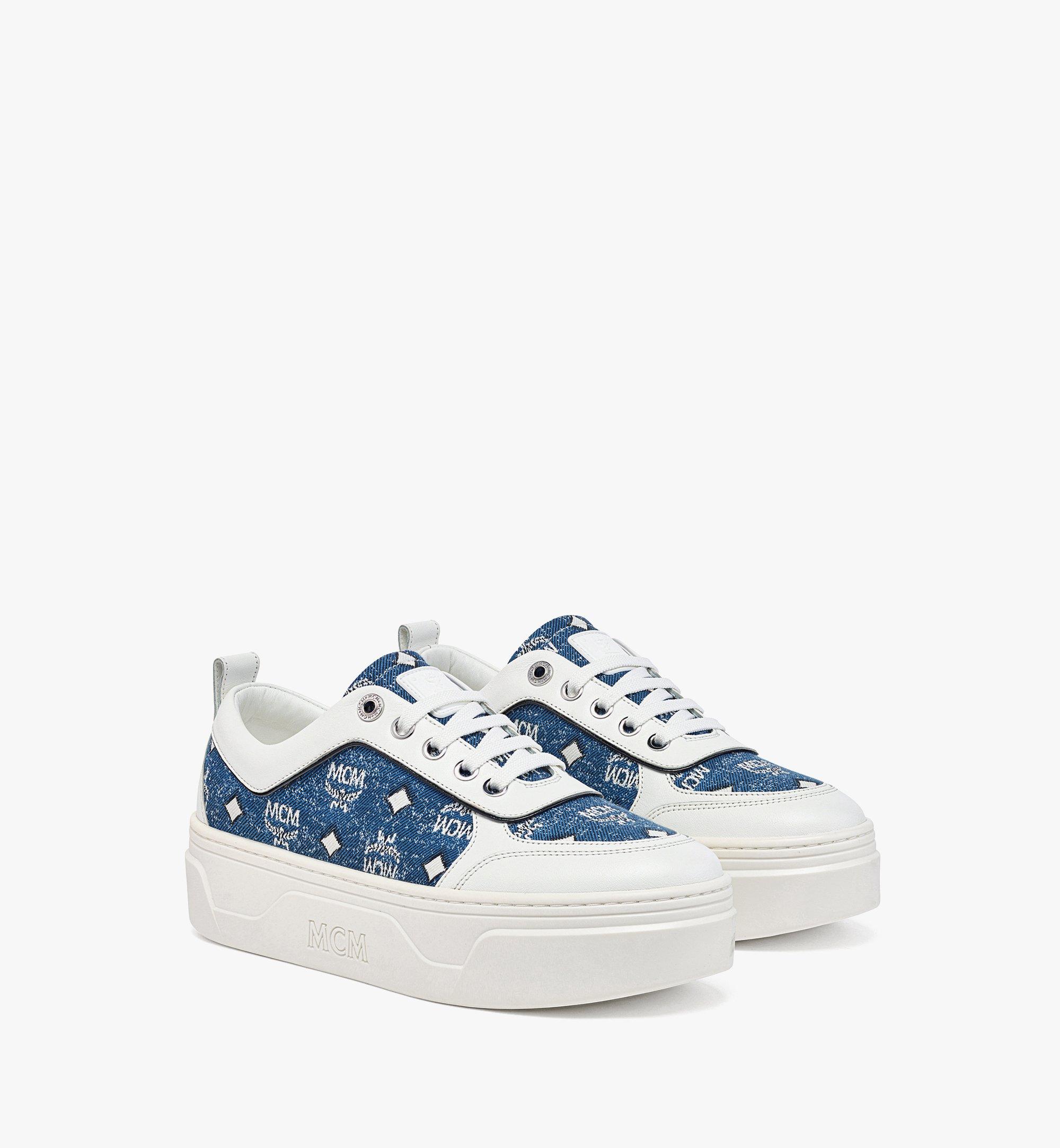 Women’s Skyward Platform Sneakers in Vintage Denim Jacquard