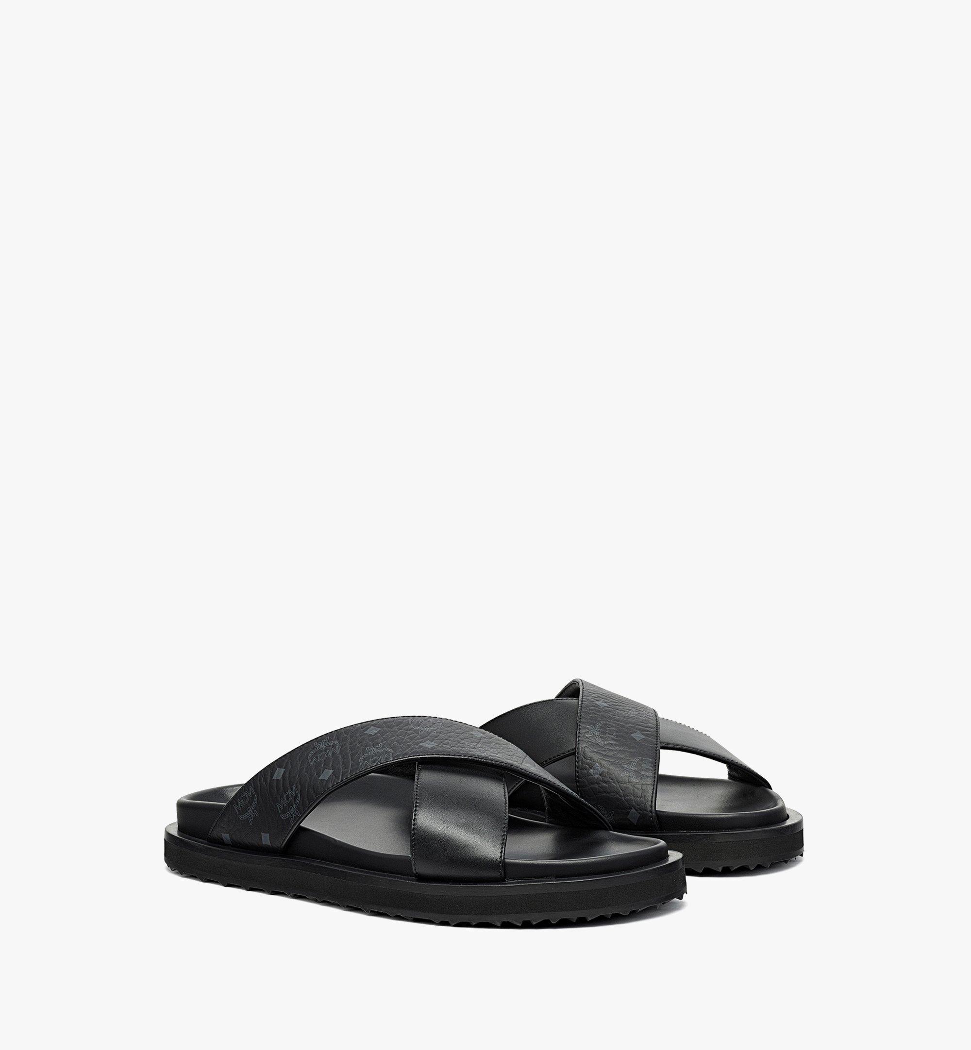 Sandals in Visetos Leather Mix