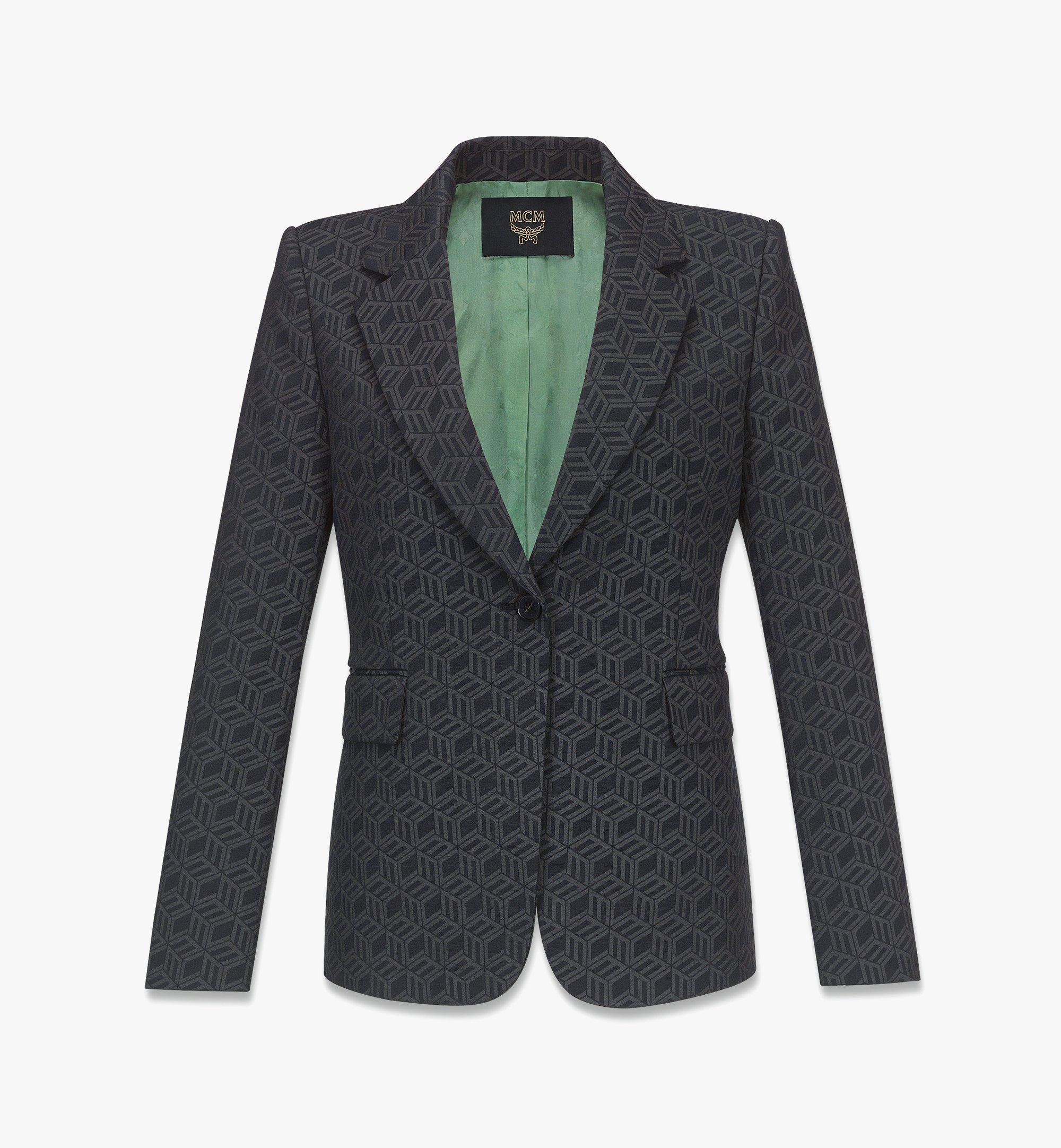Jacquard-Jacke MCMotor mit Cubic-Monogramm für Damen