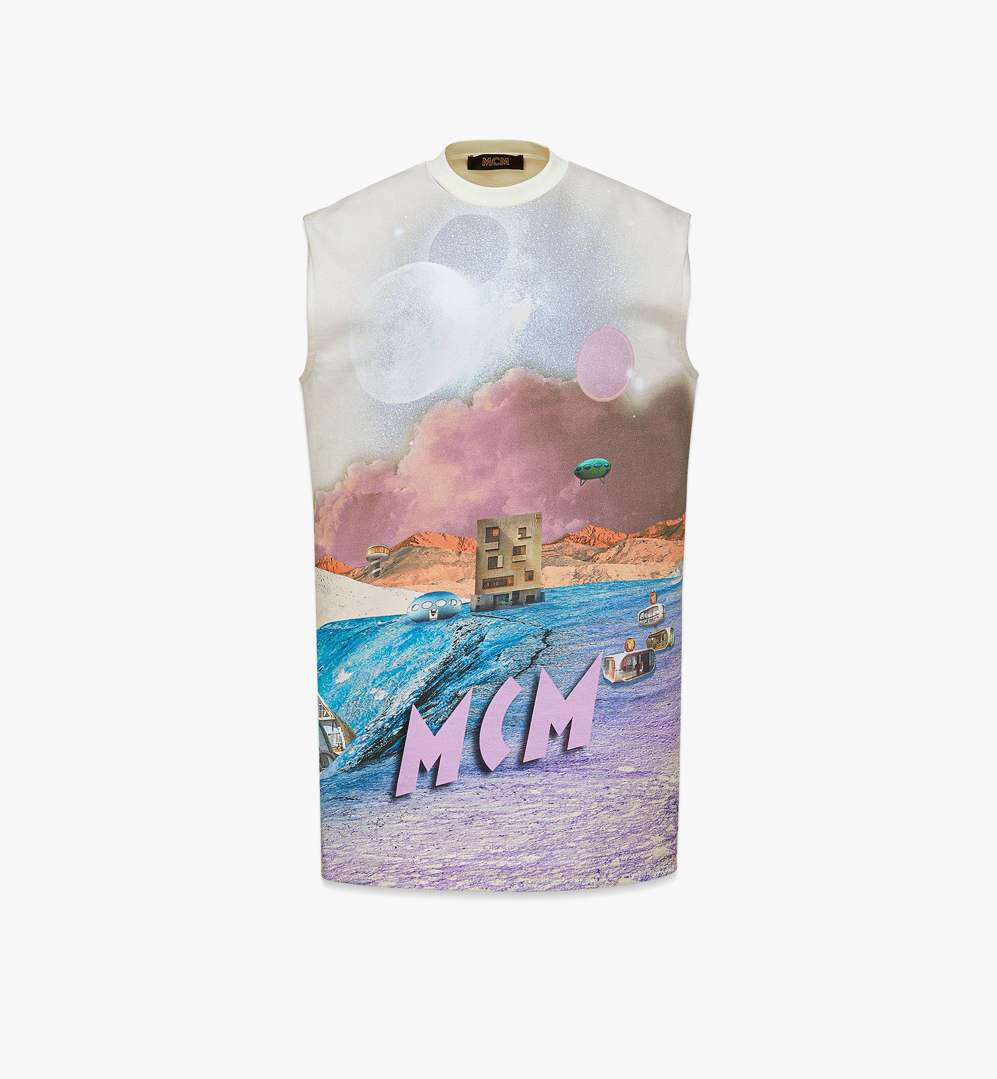 Retro Futurism Sleeveless Shirt Dress