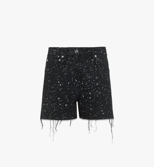 Galaxy Print Denim Shorts