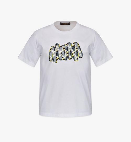Women’s MCM Sommer Cubic Logo Print T-Shirt in Organic Cotton