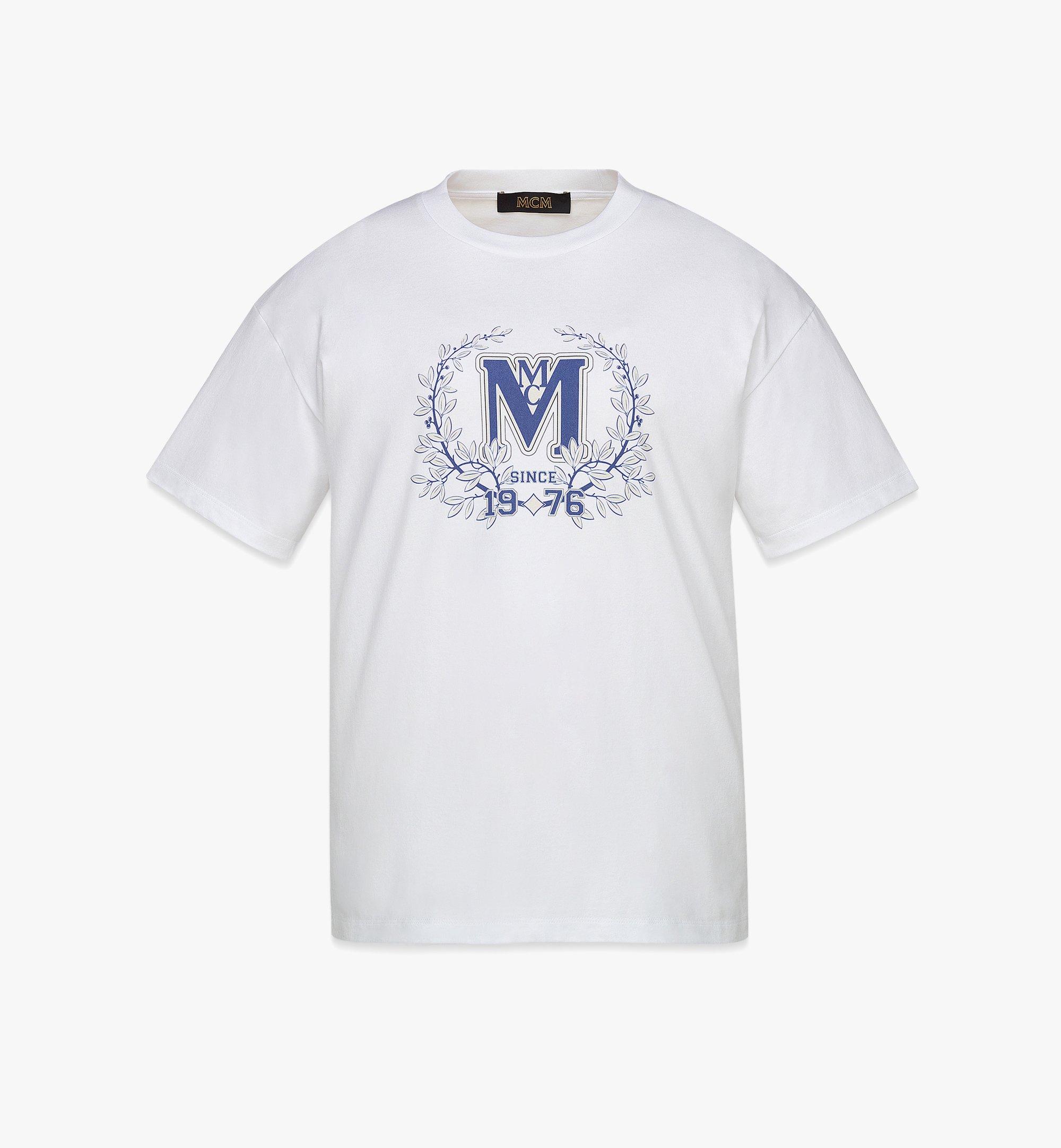 Logo Laurel Print T-Shirt in Organic Cotton
