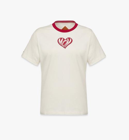 เสื้อยืดพิมพ์ลายโลโก้รูปหัวใจ ทำจากผ้าฝ้ายออร์แกนิก