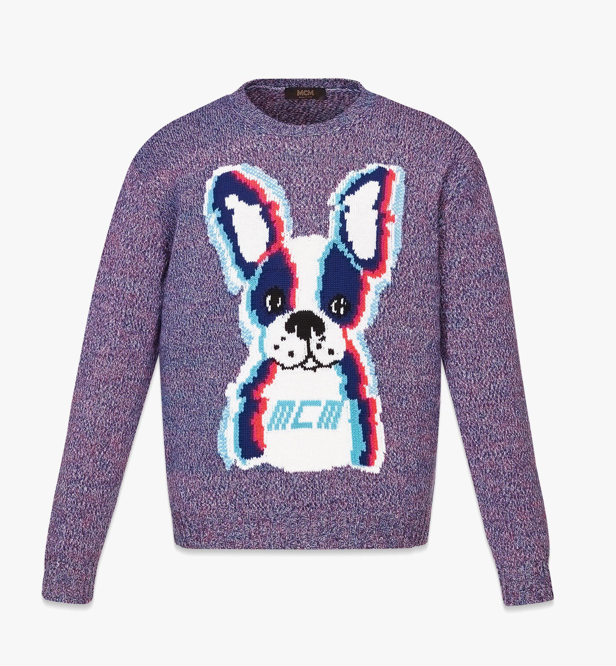 เสื้อสเวตเตอร์ผ้าวูล Intarsia M Pup สำหรับผู้ชาย