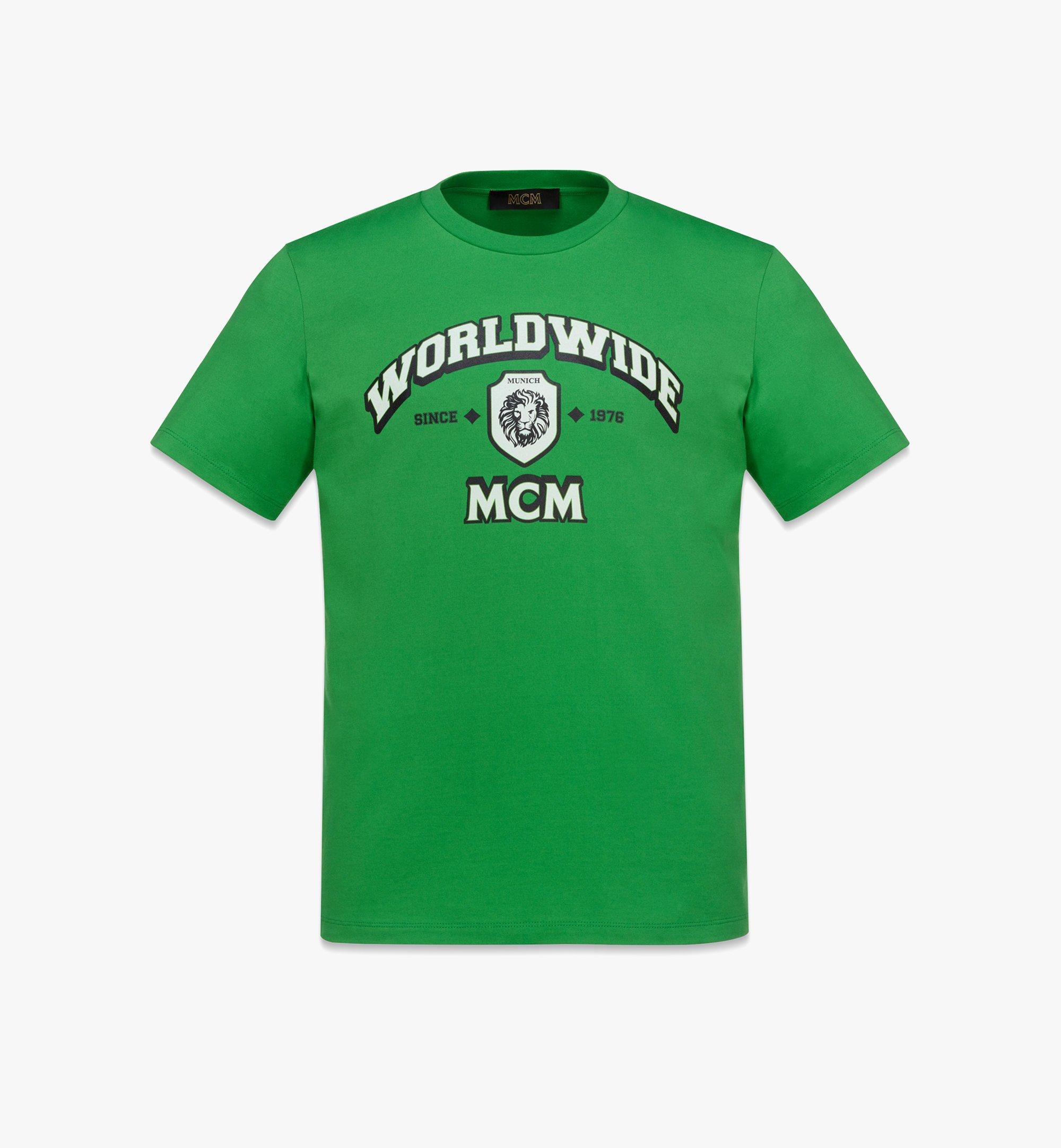 เสื้อยืดพิมพ์ลาย MCM Worldwide ทำจากผ้าฝ้ายออร์แกนิก