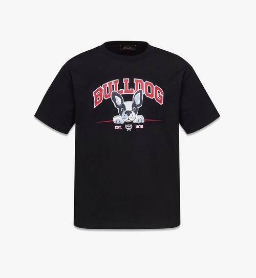 Unisex M Pup Bulldog Print T-Shirt in Organic Cotton