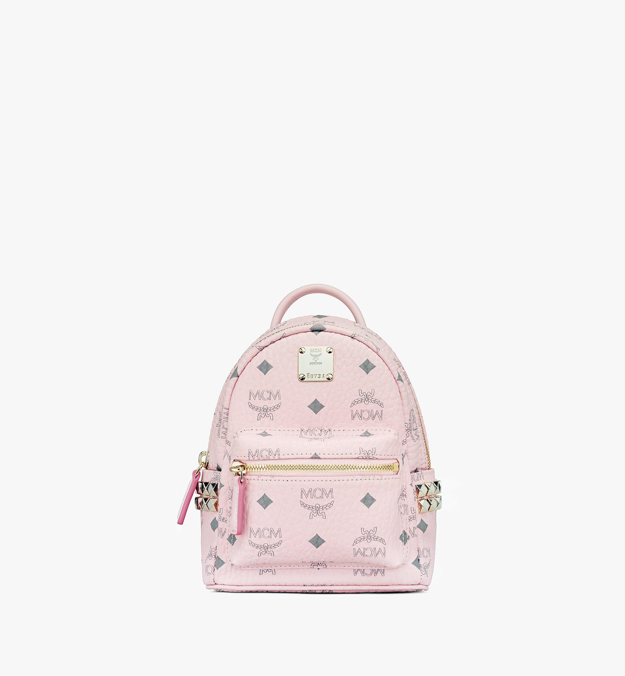 mcm light pink backpack