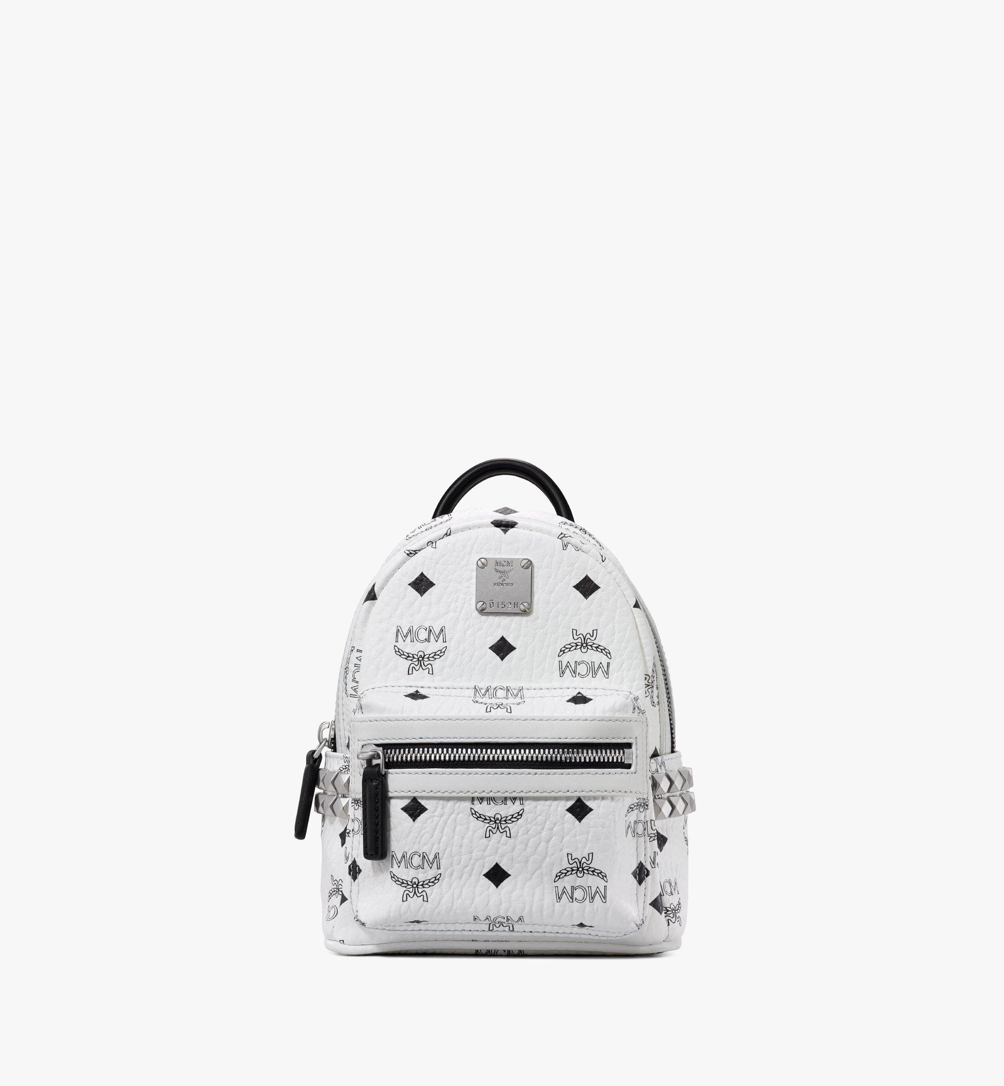 mcm mini backpack white