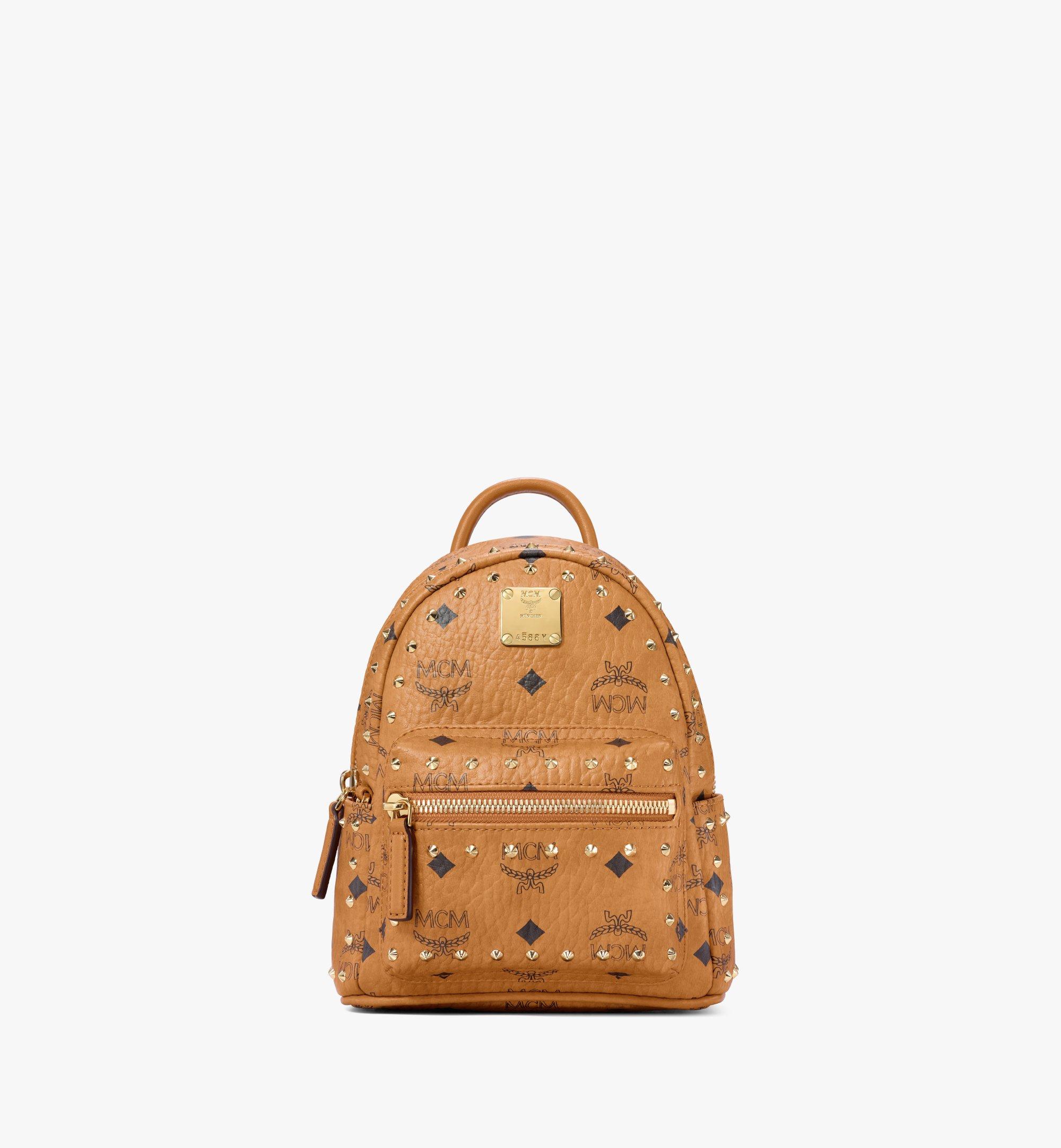 mcm backpack with studs