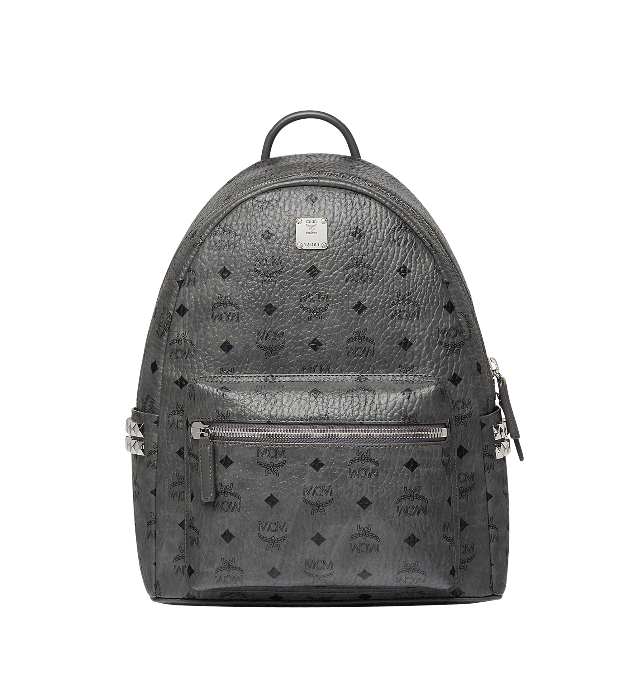 grey mcm backpack