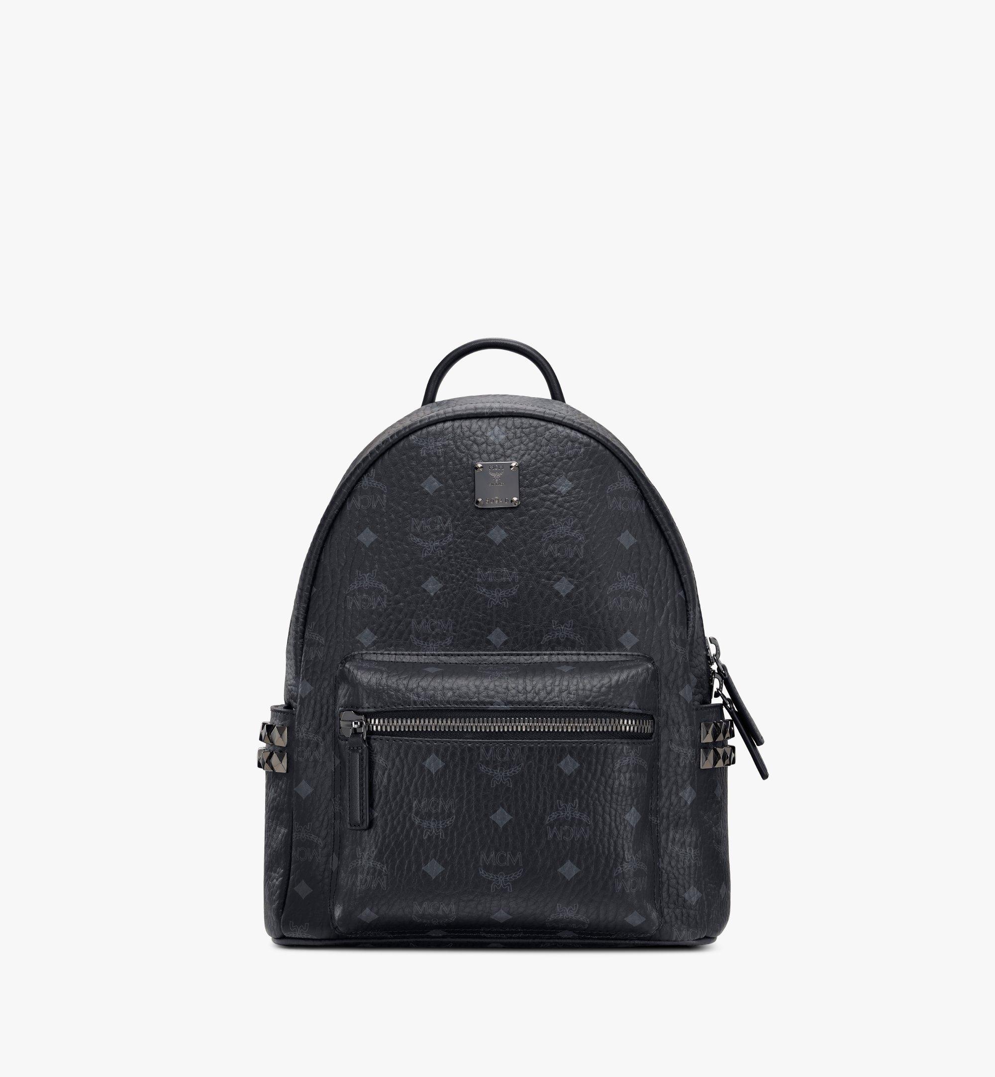 Mcm Women's Stark Backpack in Cubic Jacquard Nylon - Black - Backpacks