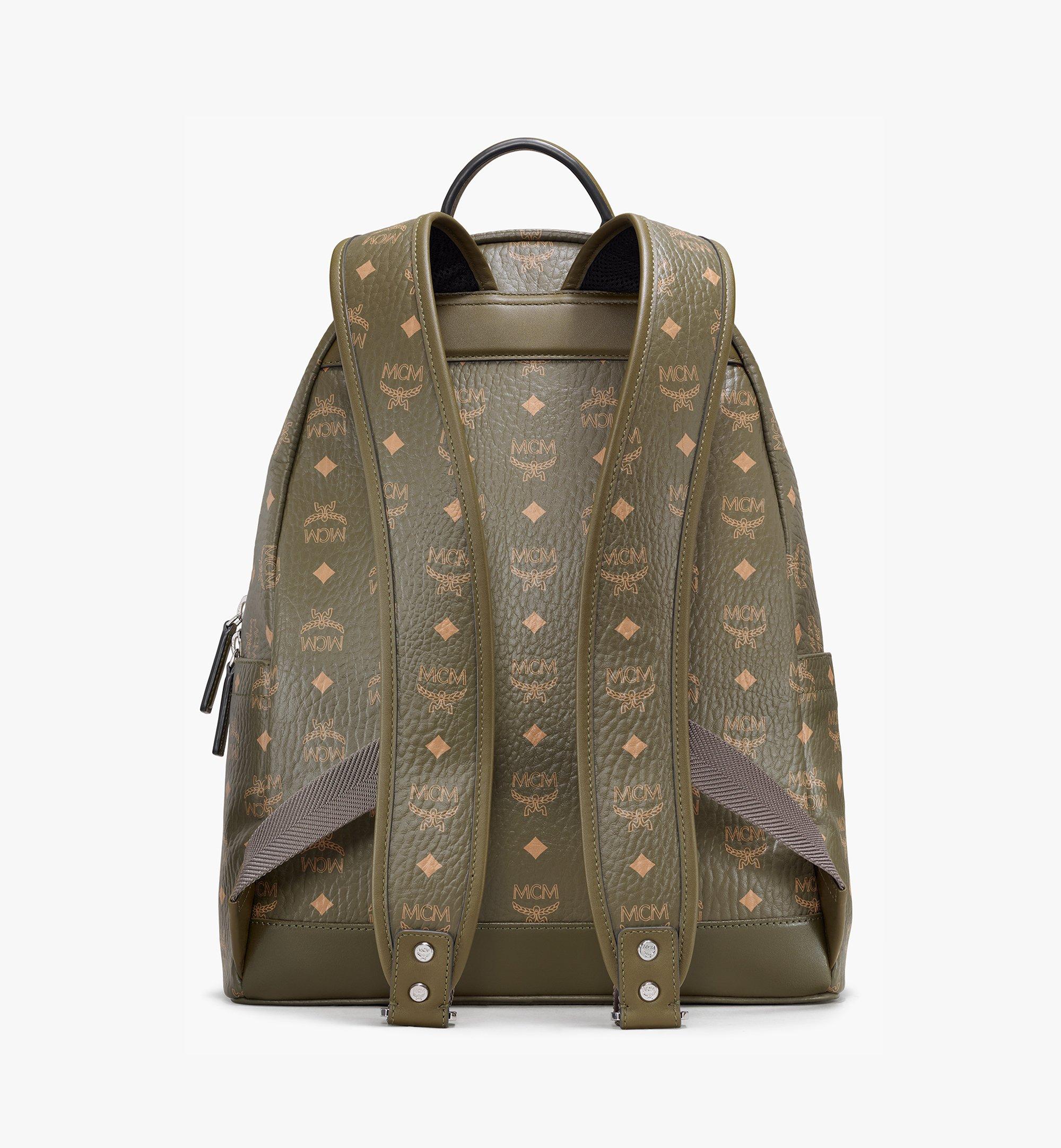 40 cm / 16 in Stark Side Studs Backpack in Visetos Green | MCM® HK