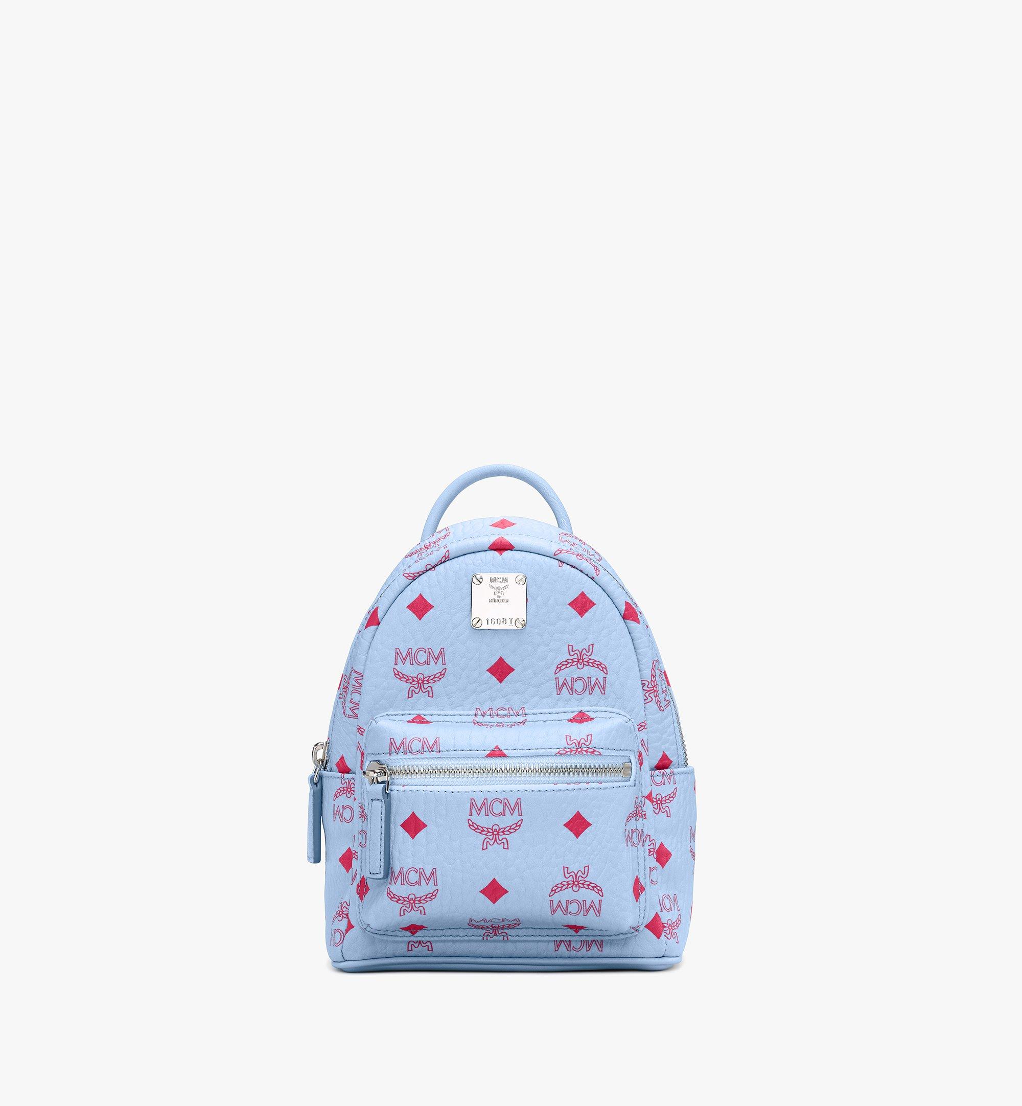 pink mcm mini backpack