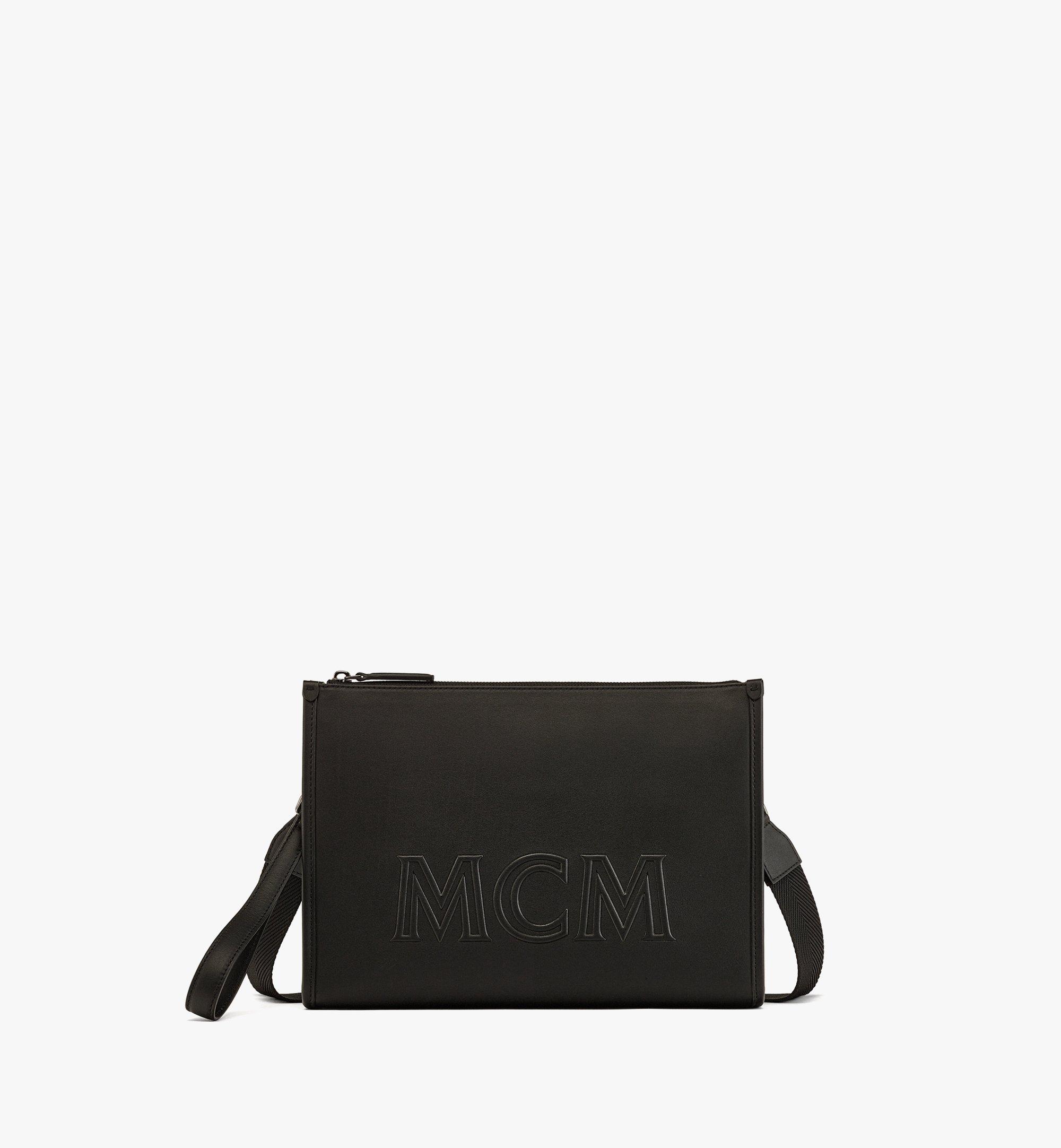 Mcm Women's Medium Aren Boston Leather Bag - Black