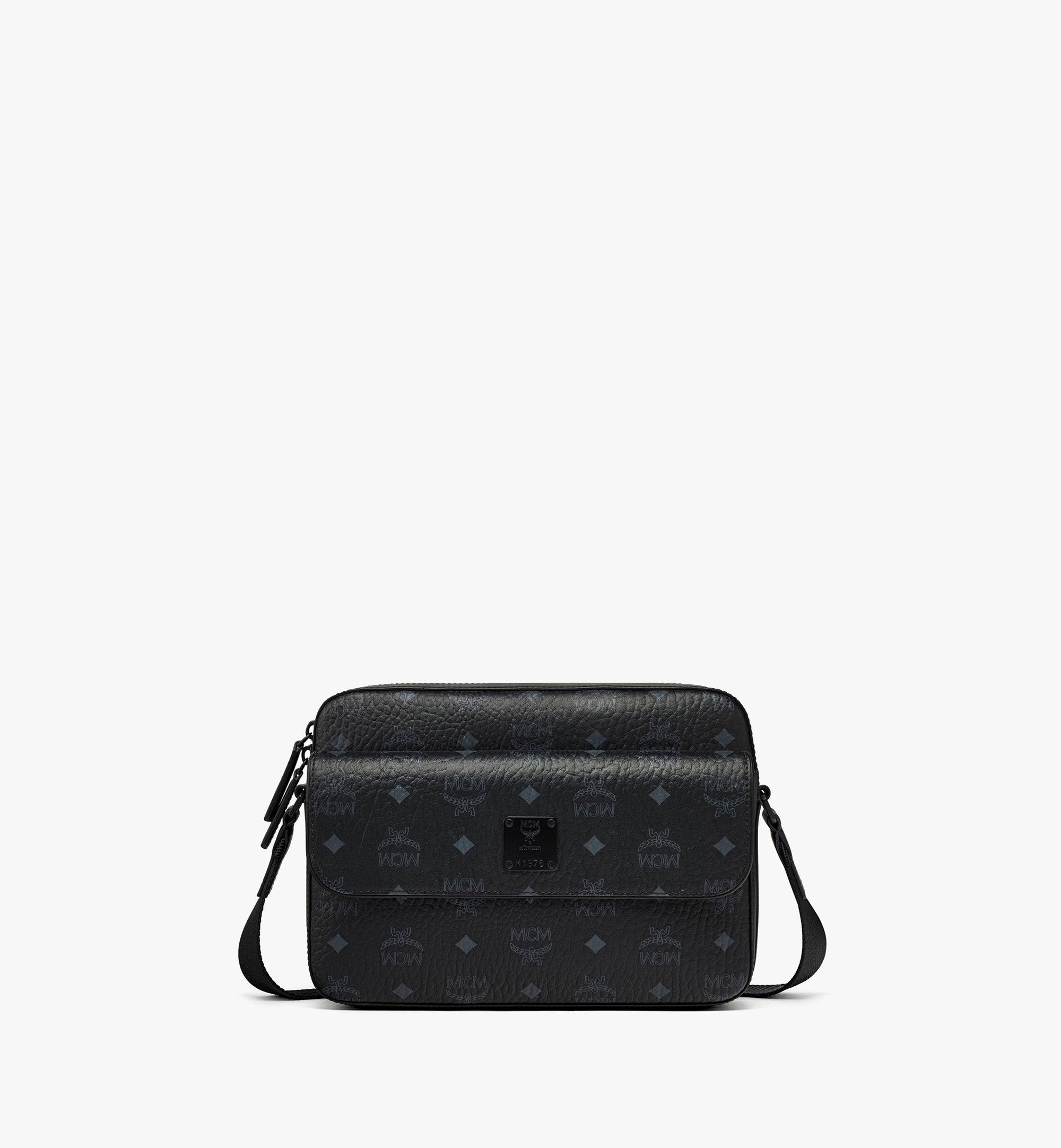 Small Klassik Messenger Bag in Visetos Black