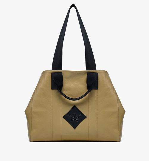 Reversible Diamond Tote in Canvas Leather Mix