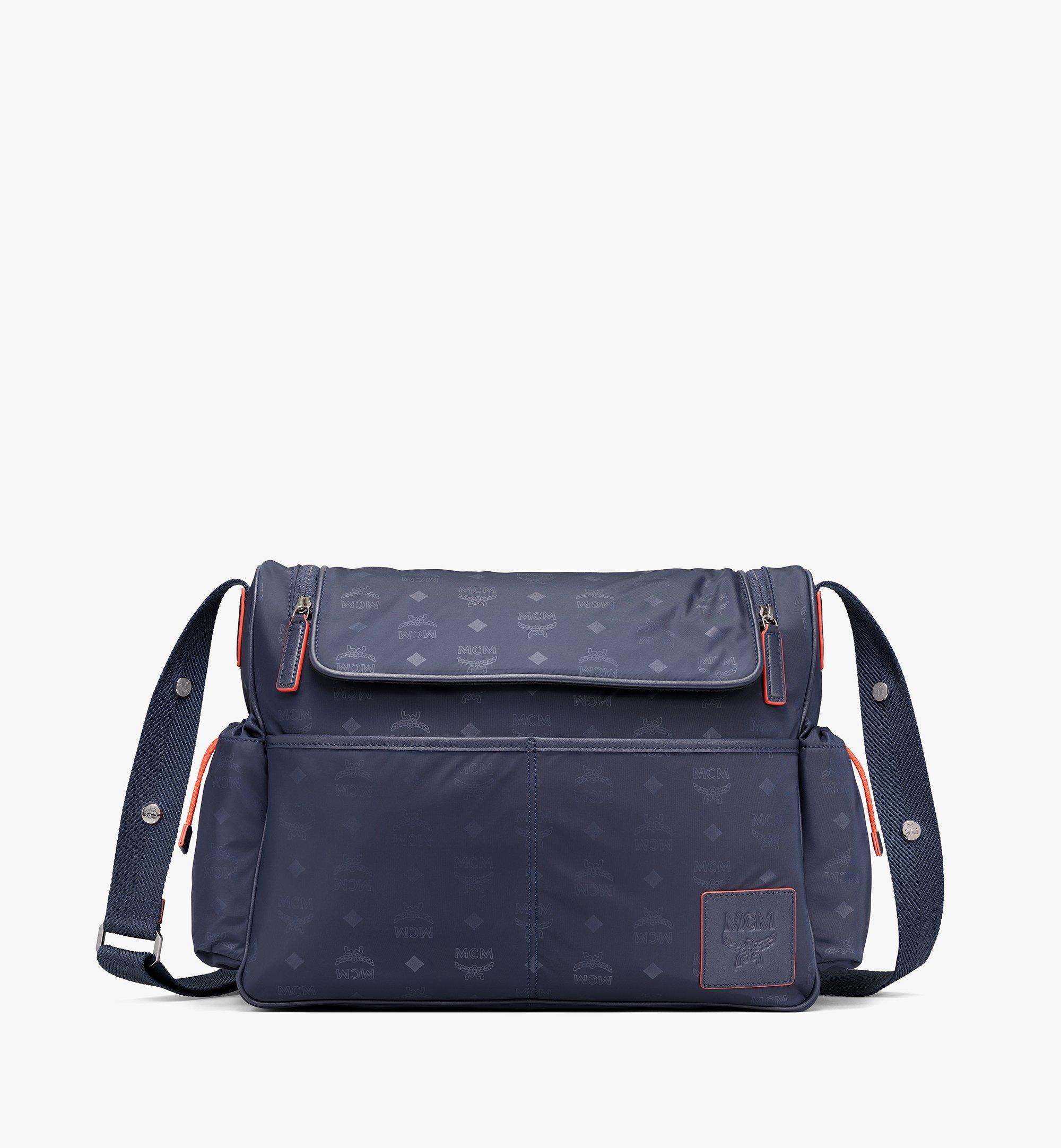 Large Klassik Diaper Bag in Monogram Nylon Navy Blue MCM® SG