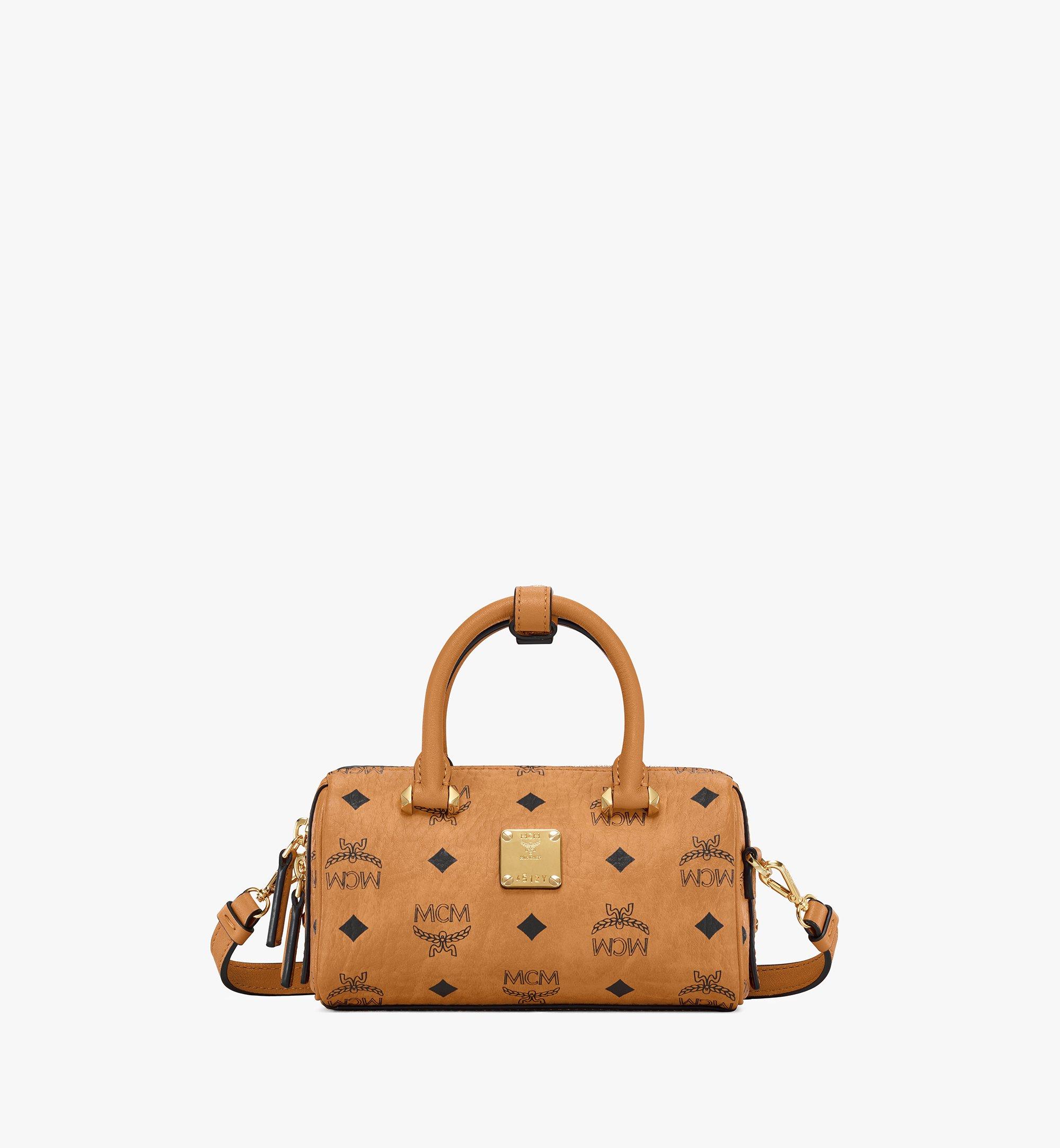 mcm boston bag black