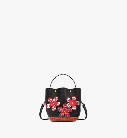 Upcycling Project Flower Milano Drawstring Bag in Park Ave Leather