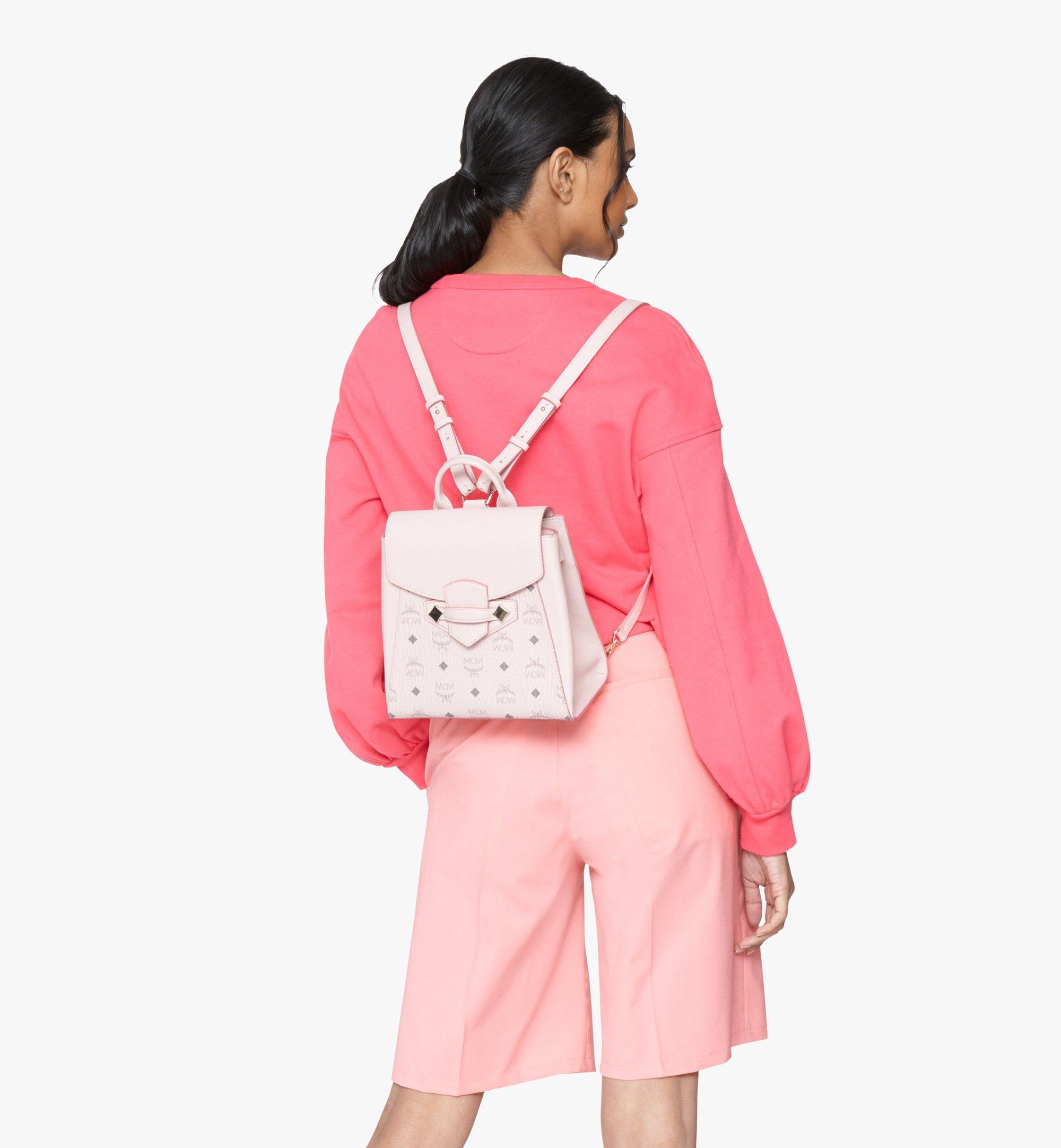 mcm mini backpack pink